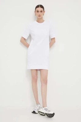 Zdjęcie produktu Armani Exchange sukienka kolor biały mini prosta