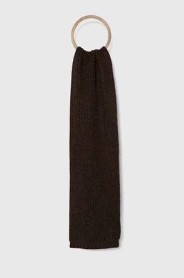 Zdjęcie produktu Armani Exchange szalik z domieszką wełny kolor brązowy gładki 954602 4F302