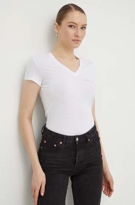 Zdjęcie produktu Armani Exchange t-shirt bawełniany damski kolor biały 3DYT26 YJ3RZ
