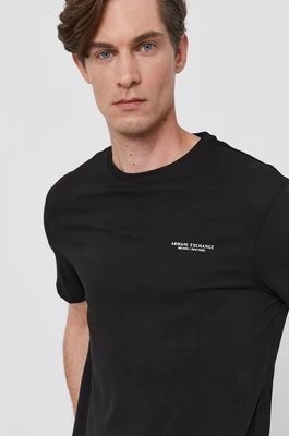 Zdjęcie produktu Armani Exchange t-shirt bawełniany kolor czarny z nadrukiem 8NZT91 Z8H4Z NOS