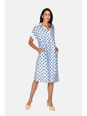 Zdjęcie produktu ASSUILI Sukienka w kolorze biało-niebieskim rozmiar: 40