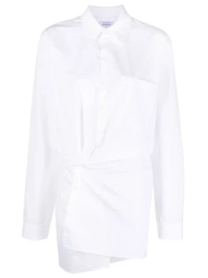 Zdjęcie produktu Asymetryczna Sukienka z Bawełny Off White