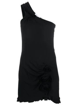 Zdjęcie produktu Asymetryczna sukienka z kwiatowymi aplikacjami Blumarine