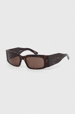 Zdjęcie produktu Balenciaga okulary przeciwsłoneczne kolor brązowy BB0328S