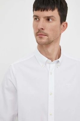 Zdjęcie produktu Barbour koszula bawełniana męska kolor biały regular z kołnierzykiem button-down MSH5467