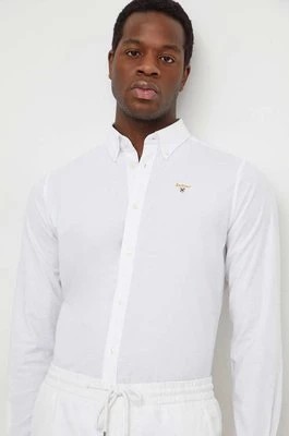 Zdjęcie produktu Barbour koszula męska kolor biały regular z kołnierzykiem button-down MSH5170