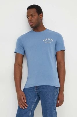 Zdjęcie produktu Barbour t-shirt bawełniany męski kolor niebieski z nadrukiem MTS0502