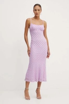 Zdjęcie produktu Bardot sukienka ADONI kolor fioletowy maxi dopasowana 57998DB1