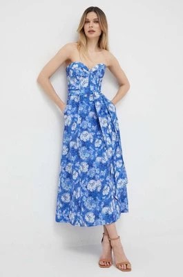 Zdjęcie produktu Bardot sukienka kolor niebieski mini rozkloszowana
