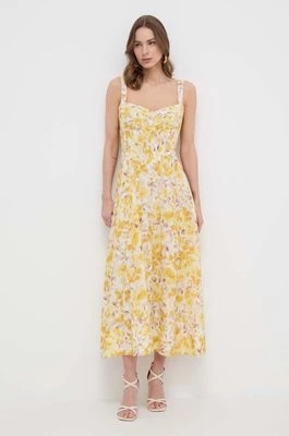 Zdjęcie produktu Bardot sukienka LILAH kolor żółty maxi rozkloszowana 58546DB3