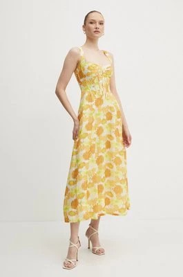 Zdjęcie produktu Bardot sukienka LILAH kolor żółty maxi rozkloszowana 58546DB6