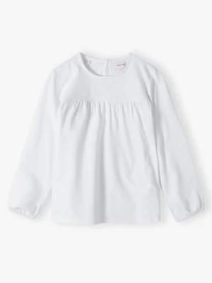 Zdjęcie produktu Bawełniana elegancka biała bluzka dla dziewczynki - długi rękaw Lincoln & Sharks by 5.10.15.