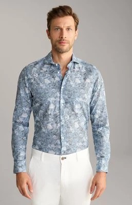 Zdjęcie produktu Bawełniana koszula Pai w kolorze szarym/niebieskim we wzór Joop