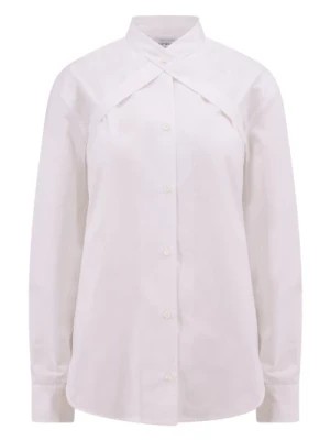 Zdjęcie produktu Bawełniana koszula z paskami i metalową sprzączką Off White