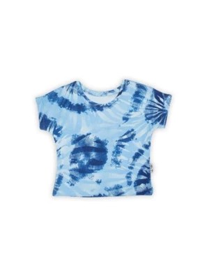 Zdjęcie produktu Bawełniana koszulka chłopięca we wzory niebieska Nicol