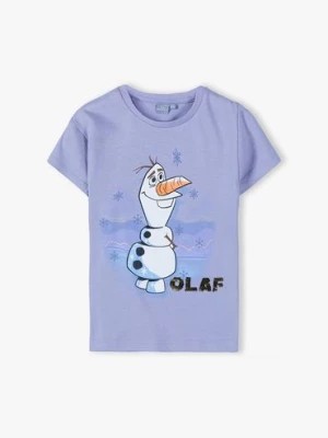Zdjęcie produktu Bawełniana koszulka z krótkim rękawem  Kraina Lodu - fioletowy Frozen