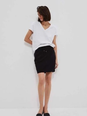 Zdjęcie produktu Bawełniana krótka spódnica czarna Moodo