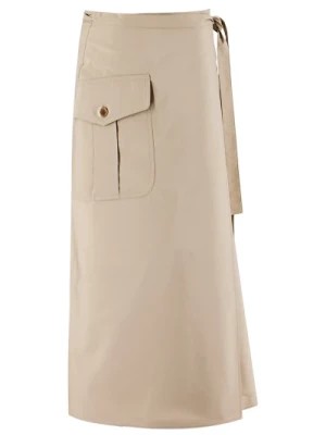 Zdjęcie produktu Bawełniana spódnica z kieszenią na patkę Aspesi