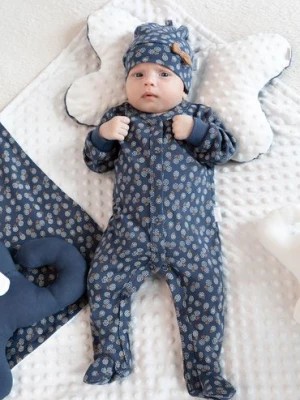 Zdjęcie produktu Bawełniany pajac niemowlęcy - granatowy Nicol