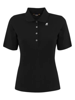 Zdjęcie produktu Bawełniany Polo Shirt Krótki Rękaw Czarny K-Way