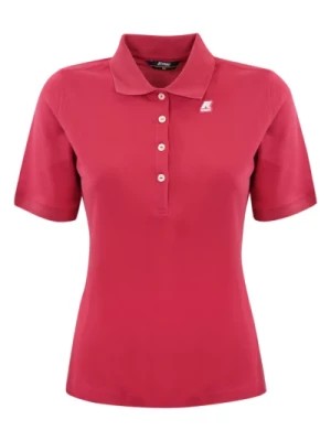 Zdjęcie produktu Bawełniany Polo Shirt Różowy Krótki Rękaw K-Way