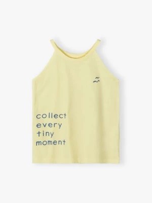 Zdjęcie produktu Bawełniany T-shirt dla dziewczynki - żółty Lincoln & Sharks by 5.10.15.