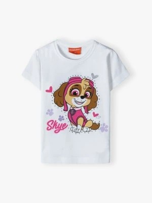 Zdjęcie produktu Bawełniany t-shirt dziewczęcy Psi Patrol - biały