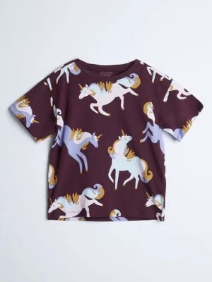 Zdjęcie produktu Bawełniany t-shirt dziewczęcy w jednorożce - Limited Edition