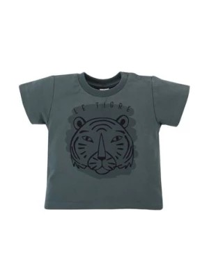 Zdjęcie produktu Bawełniany t shirt  niemowlęcy z tygrysem - zielony Pinokio