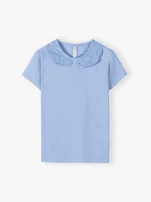 Zdjęcie produktu Bawełniany T-shirt z kołnierzykiem dla dziewczynki Lincoln & Sharks by 5.10.15.