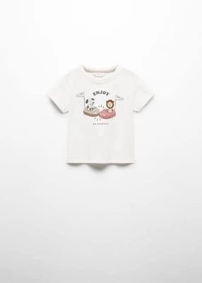 Zdjęcie produktu Bawełniany wzorzysty t-shirt MANGO BABY