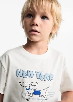 Zdjęcie produktu Bawełniany wzorzysty t-shirt MANGO BABY