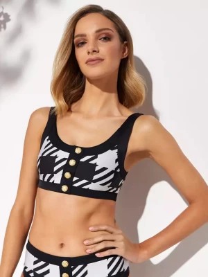 Zdjęcie produktu Beach Riot California Czarno-biały top od bikini Houndstooth