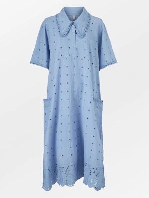 Zdjęcie produktu Becksöndergaard Sukienka "Juliette" w kolorze błękitnym ze wzorem rozmiar: S