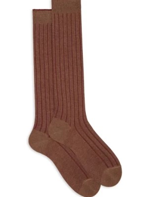 Zdjęcie produktu Beige Wide-Rib Cotton Socks Gallo