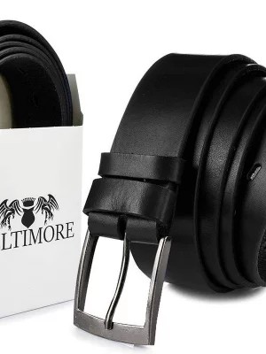 Zdjęcie produktu Beltimore skórzany licowy pasek męski czarny premium E14 czarny r.85-100 cm Merg