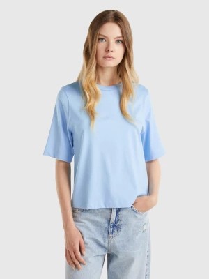 Zdjęcie produktu Benetton, 100% Cotton Boxy Fit T-shirt, size M, Light Blue, Women United Colors of Benetton