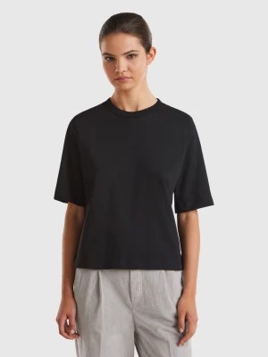 Zdjęcie produktu Benetton, 100% Cotton Boxy Fit T-shirt, size XS, Black, Women United Colors of Benetton