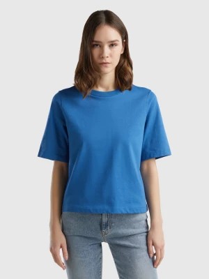 Zdjęcie produktu Benetton, 100% Cotton Boxy Fit T-shirt, size XXS, Blue, Women United Colors of Benetton