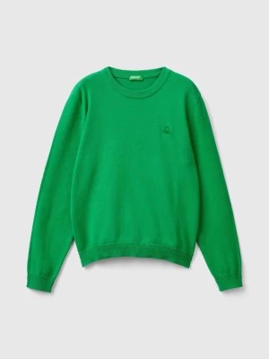 Zdjęcie produktu Benetton, 100% Cotton Crew Neck Sweater, size 2XL, Green, Kids United Colors of Benetton