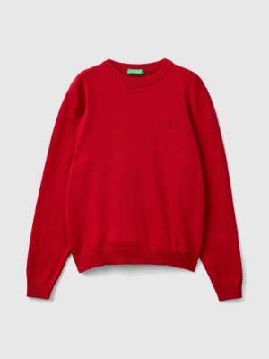 Zdjęcie produktu Benetton, 100% Cotton Crew Neck Sweater, size 3XL, Red, Kids United Colors of Benetton