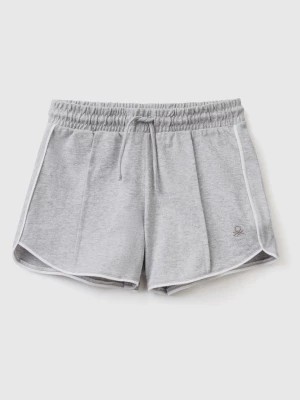Zdjęcie produktu Benetton, 100% Cotton Shorts With Drawstring, size 3XL, Light Gray, Kids United Colors of Benetton