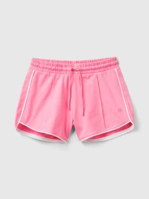 Zdjęcie produktu Benetton, 100% Cotton Shorts With Drawstring, size M, Pink, Kids United Colors of Benetton