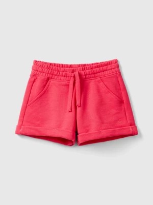 Zdjęcie produktu Benetton, 100% Cotton Sweat Shorts, size S, Fuchsia, Kids United Colors of Benetton