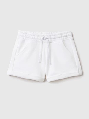 Zdjęcie produktu Benetton, 100% Cotton Sweat Shorts, size XL, White, Kids United Colors of Benetton