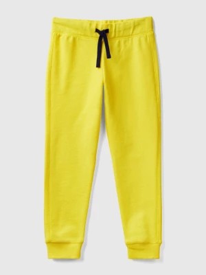 Zdjęcie produktu Benetton, 100% Cotton Sweatpants, size L, Yellow, Kids United Colors of Benetton