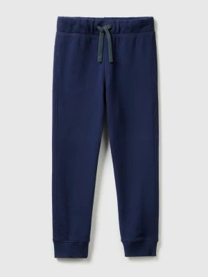 Zdjęcie produktu Benetton, 100% Cotton Sweatpants, size S, Dark Blue, Kids United Colors of Benetton