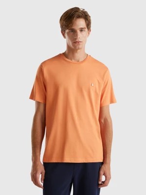 Zdjęcie produktu Benetton, 100% Organic Cotton Basic T-shirt, size M, Orange, Men United Colors of Benetton