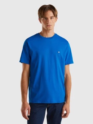 Zdjęcie produktu Benetton, 100% Organic Cotton Basic T-shirt, size XL, Blue, Men United Colors of Benetton