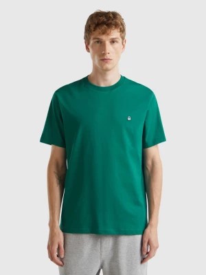 Zdjęcie produktu Benetton, 100% Organic Cotton Basic T-shirt, size XS, Dark Green, Men United Colors of Benetton